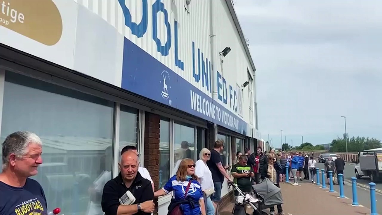 Hartlepool Utd fans buying tickets for the National League play-off final