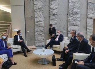 Cumhurbaşkanı Erdoğan, Yunanistan Başbakanı Miçotakis'i kabul etti