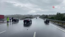 Son dakika haberleri! Yağmur beraberinde kazaları da getirdi... 8 farklı noktada meydana gelen kazaya 25 araç karıştı