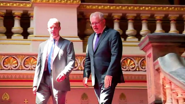 Raab welcomes Australian PM Scott Morrison in Westminster