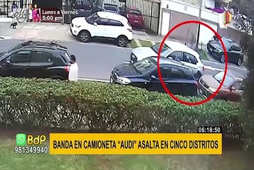 ¡Cuidado! camioneta marca Audi es detectada en asaltos ocurridos en cinco distritos