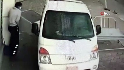 Klima motorunu çalan hırsız, direksiyona bile kısayoldan gitti