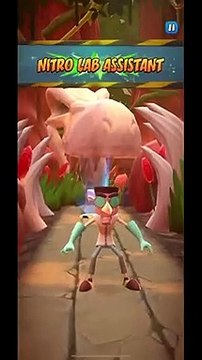 Nitro Lab Assistant Battle Run Gameplay - Crash Bandicoot: On The Run! (Dino Might Level Location)