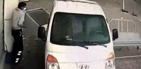 Klima motorunu çalan hırsız, direksiyona bile kısayoldan gitti