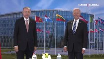 NATO'da tarihi görüşme! Cumhurbaşkanı Erdoğan ile ABD Başkanı Biden görüşmesi başladı