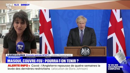 Video herunterladen: Au Royaume-Uni, Boris Johnson repousse d'un mois la levée des restrictions face à la progression du variant indien