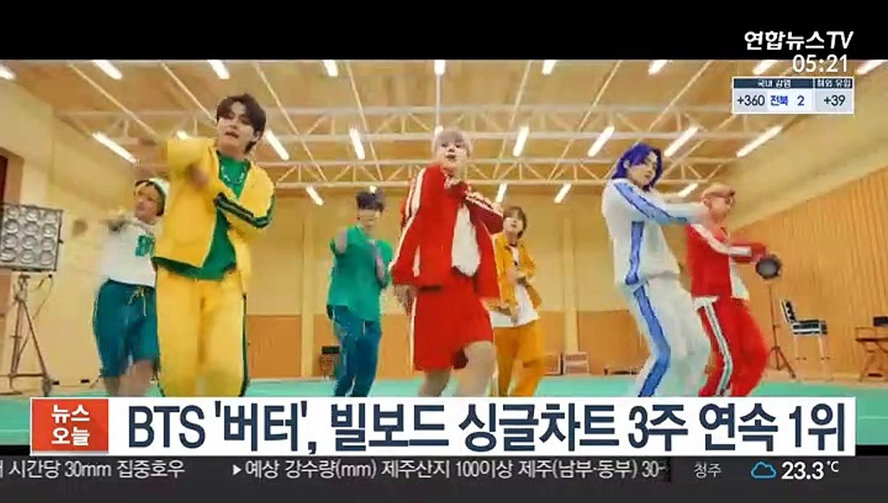 BTS '버터', 빌보드 싱글차트 3주 연속 1위