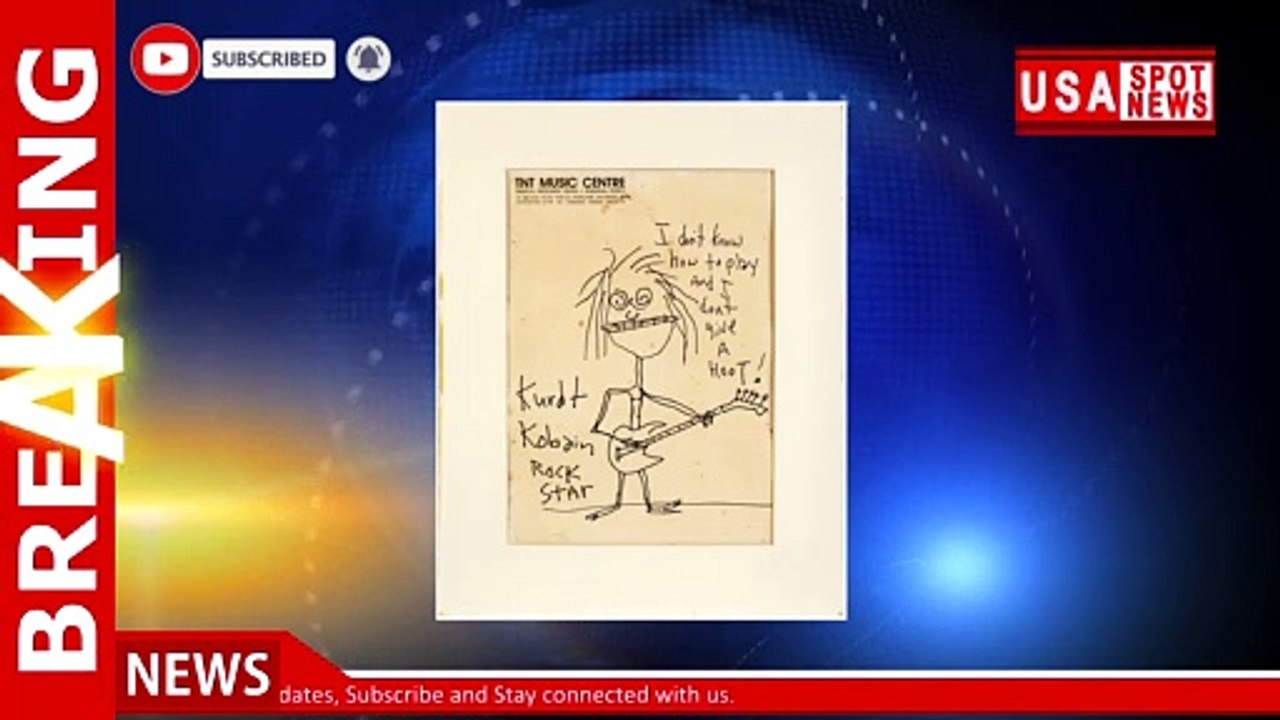 Kurt Cobain's self-portrait doodle auctioned for $281,250