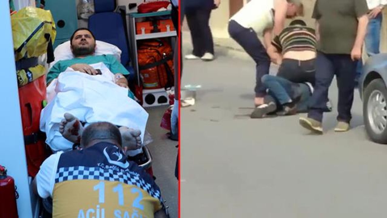 Saniye saniye kaydedildi! Nöroloji uzmanı kendisine saldıran şahısla boğuştu