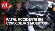 Accidente en la Ciudad de México deja a 3 personas muertas