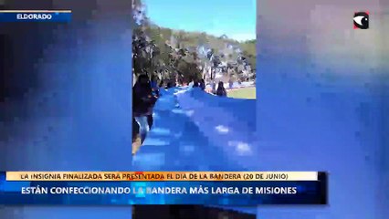están confeccionando la bandera más larga de Misiones