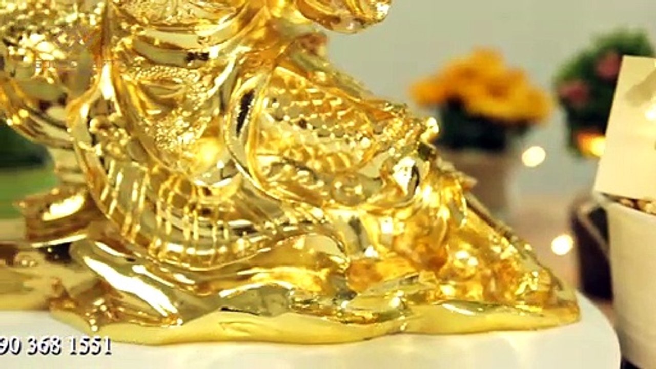 Tượng Quan Công - Vân Trường mạ vàng 24K - Golden Gift Việt Nam