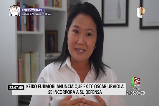 Óscar Urviola asumió defensa de Fuerza Popular frente a todos los órganos competentes