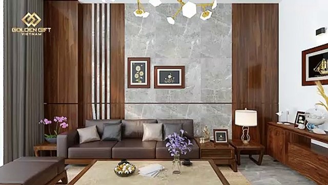 Tranh Hoa Sen mạ vàng 24K - Mẫu Tranh Sen Treo Tường Đẹp - Golden Gift Việt Nam