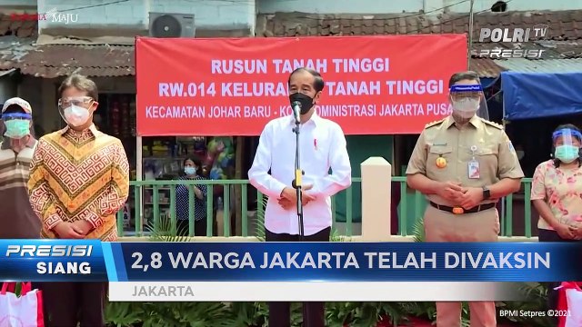 Presiden Jokowi Targetkan 7,5 Juta Warga DKI Jakarta Divaksin Hingga Agustus