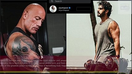 Dwayne Johnson aka ‘The Rock’ flaunts his big bicep tattoo, Arjun Kapoor is in awe