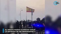 Al menos nueve guardias civiles heridos al frenar la entrada de 150 inmmigrantes a Melilla