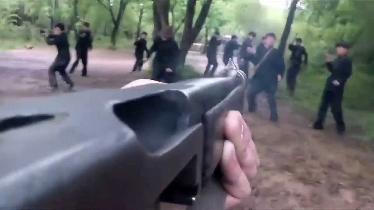 The Kung Fu boy discovered that the enemy spy had entered the village