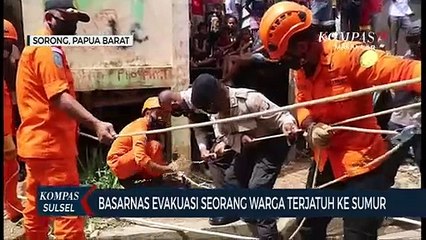Basarnas Evakuasi Seorang Warga Terjatuh Ke Sumur