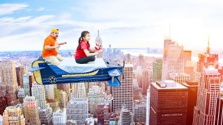 Jannie Pretend Play Flying On Airplane Toy Bed For Kids