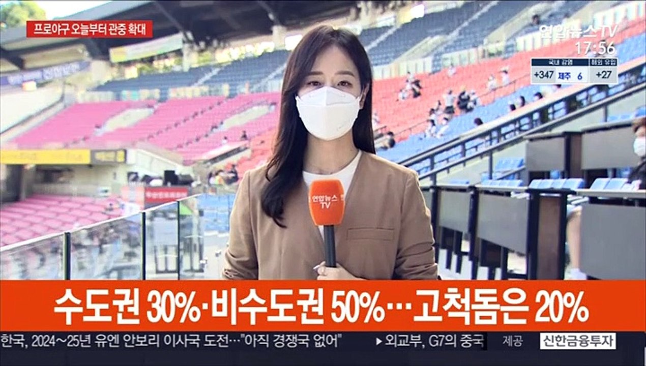 프로야구, 오늘부터 관중 확대…잠실 30% 허용
