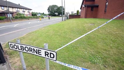 Aftermath of incident in Ashton-in-Makerfield