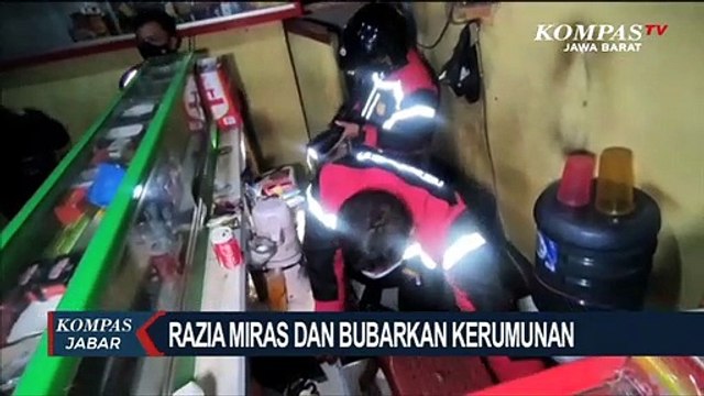 Polres Sukabumi Razia Miras Dan Bubarkan Kerumunan