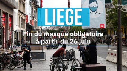 Liège : fin du masque obligatoire en rue dès le 26 juin