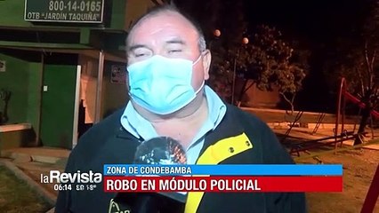 Antisociales rompen el blindex de un módulo policial para intentar robar