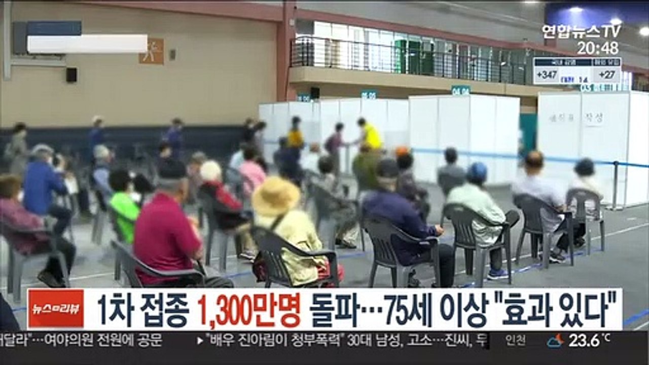 1차 접종 1,300만 명 돌파…75세 이상 "효과 있다"