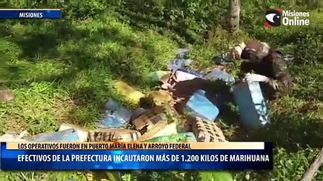 Efectivos de la Prefectura incautaron más de 1.200 kilos de marihuana