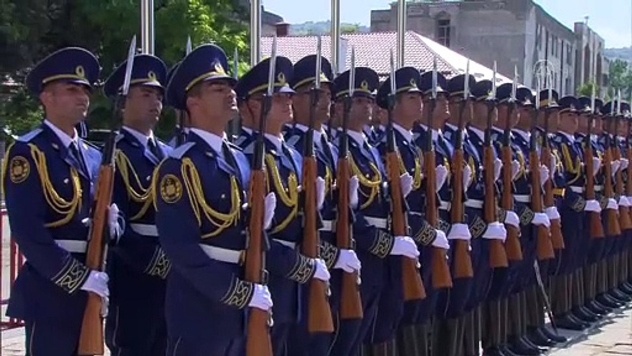 ŞUŞA - Cumhurbaşkanı Erdoğan Şuşa'da - Karşılama töreni (2)