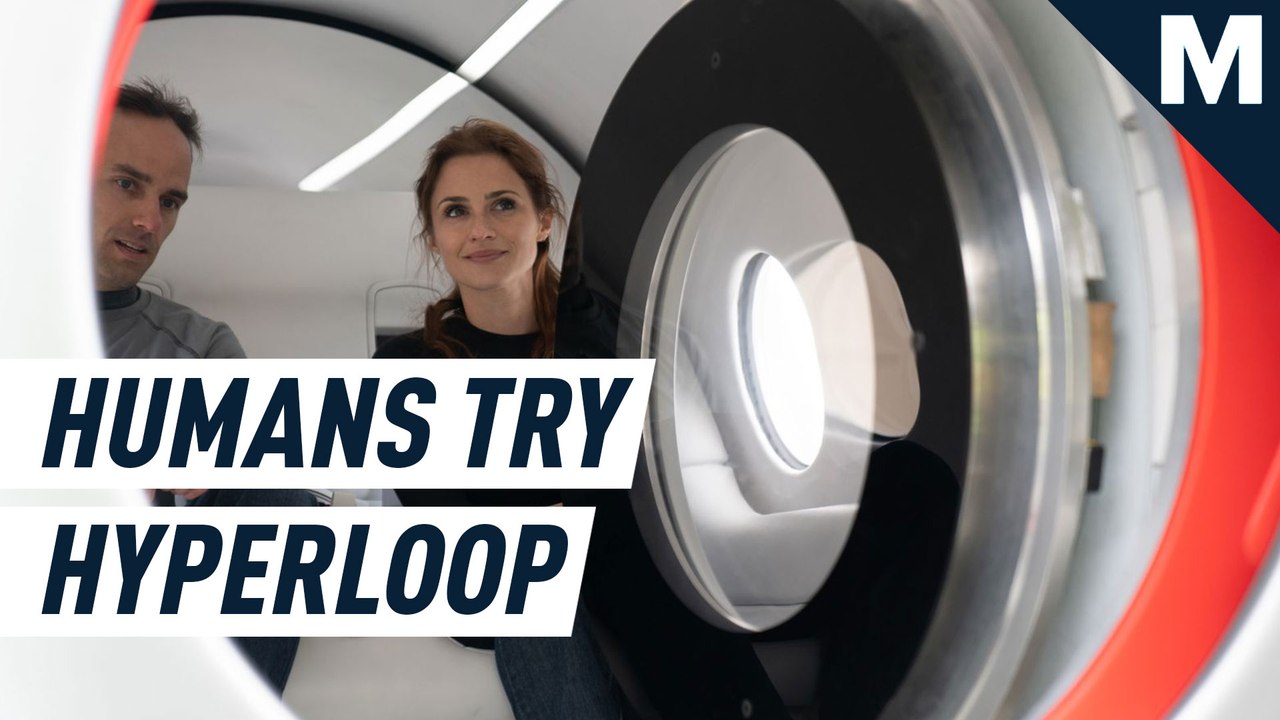 These are the first human passengers to try hyperloop travel