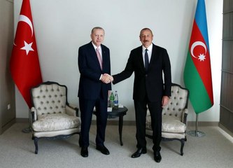 Cumhurbaşkanı Erdoğan, Aliyev ile bir araya geldi