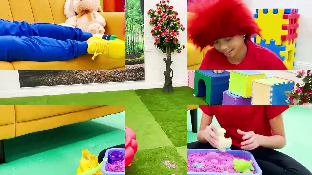 Wendy Pretend Play Turning Things Into Sand With Colorful Kinetic Sand Toys For Kids