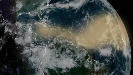 Sahara sand travels across the Atlantic