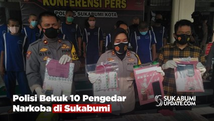 Polisi Bekuk 10 Pengedar Narkoba di Sukabumi