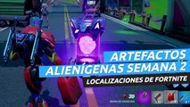 Dónde están los artefactos alienígenas de la semana 2 de Fortnite Temporada 7 - localizaciones