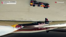 Coulthard-driven Red Bull F1 car takes on inverted race plane