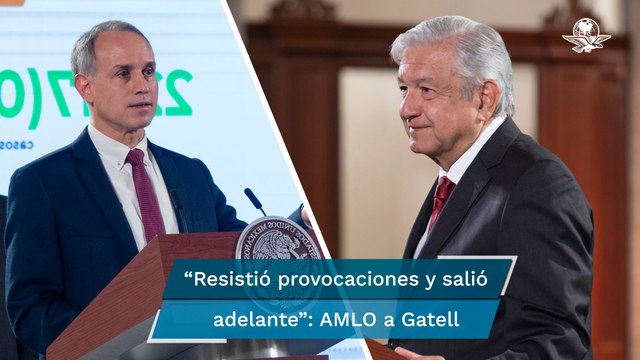 AMLO agradece a Gatell tras concluir conferencias vespertinas sobre Covid-19