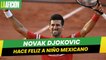 Djokovic regaló su raqueta a niño mexicano en Roland Garros