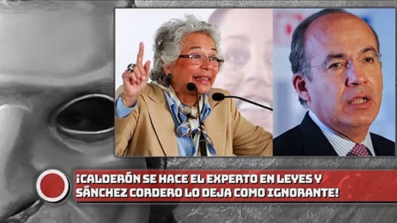 ¡CALDERÓN SE HACE EL EXPERTO EN LEYES Y SÁNCHEZ CORDERO LO DEJA COMO IGNORANTE!