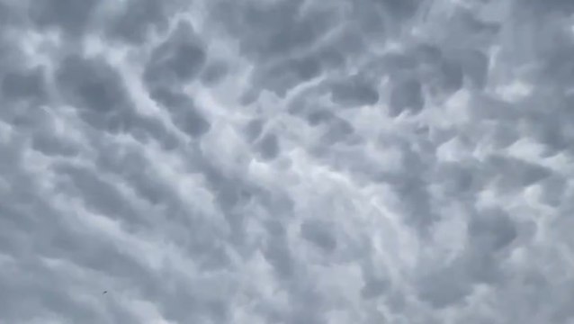 Mammatus clouds cover western Maryland