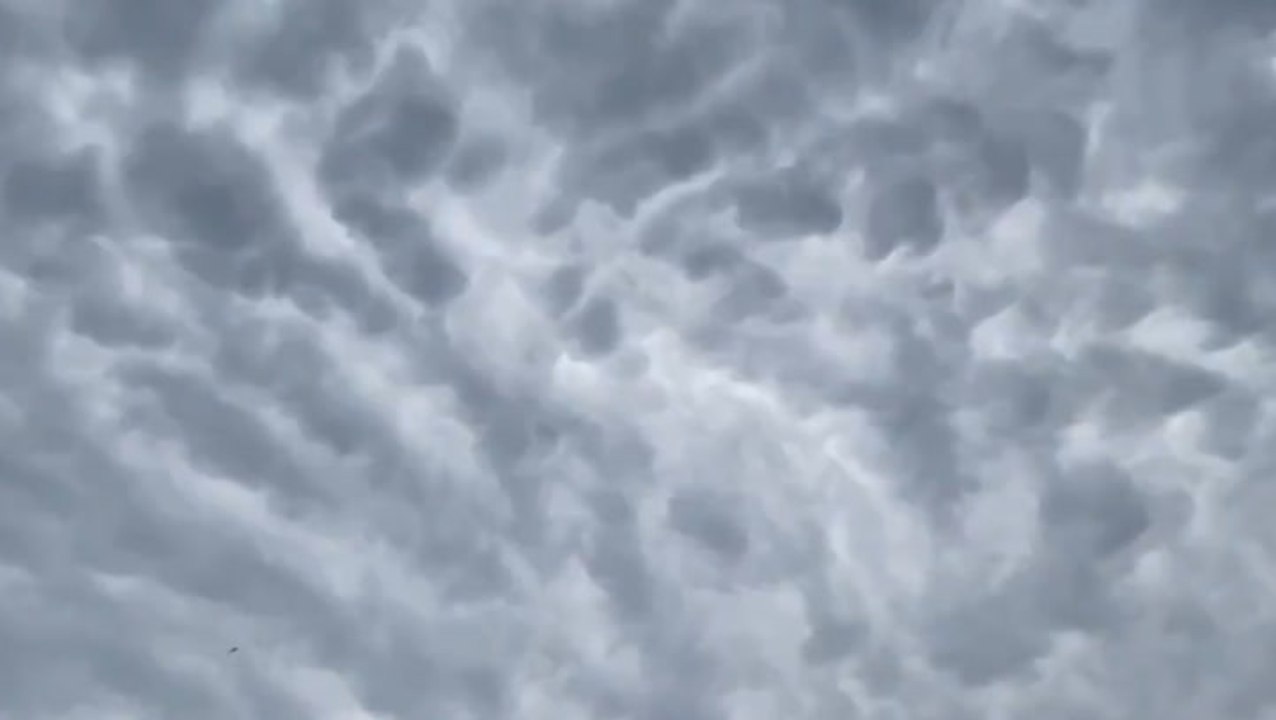 Mammatus clouds cover western Maryland