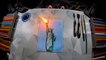 Artist Lights Up Torch of Statue of Liberty Drawing With Gunpowder Art