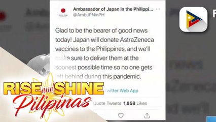 Japan, kinumpirma ang donasyong Astrazeneca COVID-19 vaccines sa Pilipinas