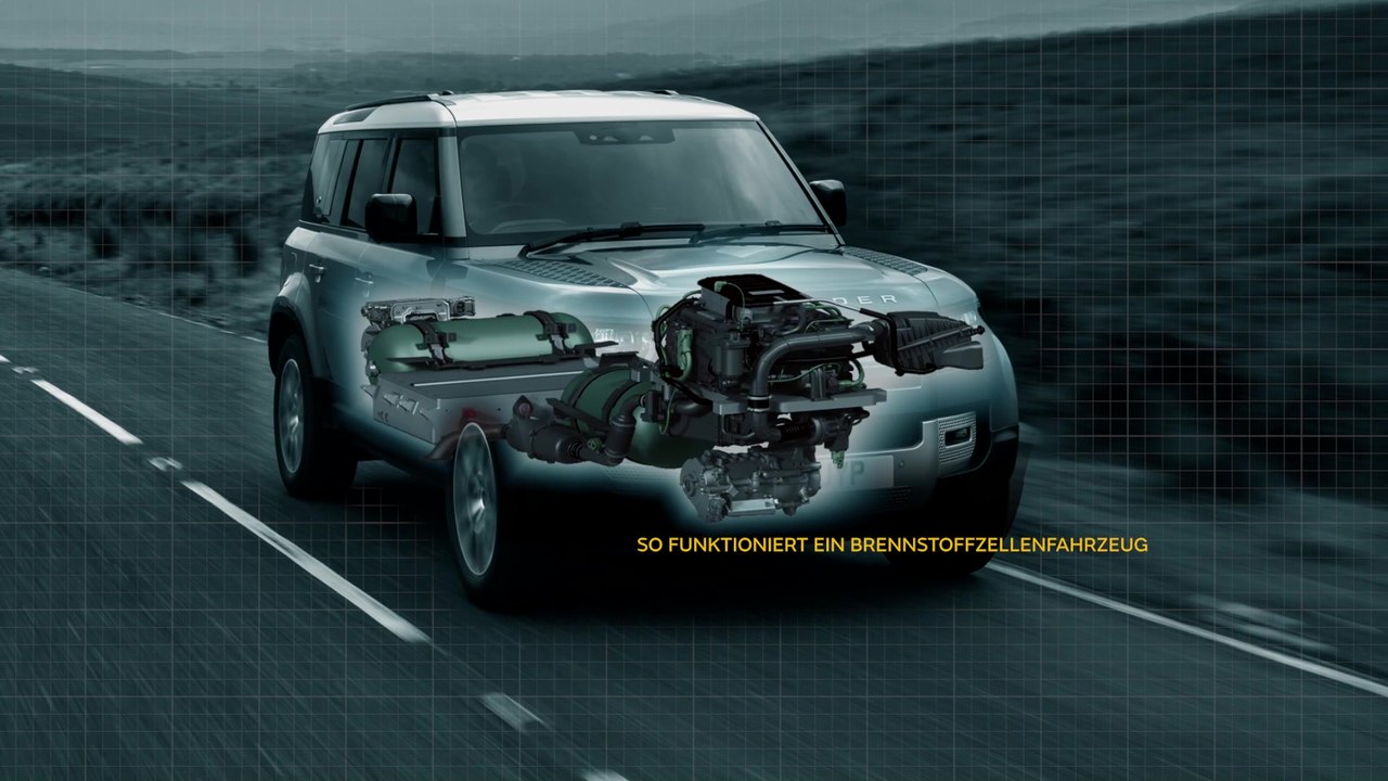 Jaguar Land Rover entwickelt Defender Prototyp mit wasserstoffbetriebener Brennstoffzelle