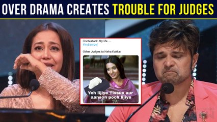 Neha Kakkar Himesh Reshammiya TROLLED For Their Over Drama In Indian Idol 12