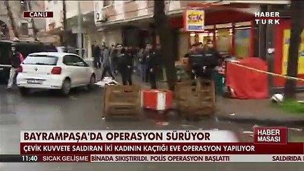 Bayrampaşa'da polise atılan el bombasının patlama anı