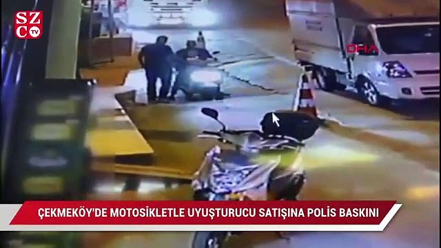 Çekmeköy'de motosikletle uyuşturucu satışına polis baskını